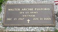 Walter Archie Fulford - military grave footstone