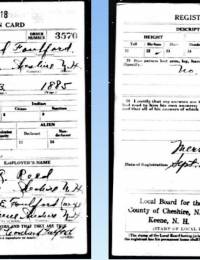 WWI Draft Registration Card - 1918 - Keene, NH
