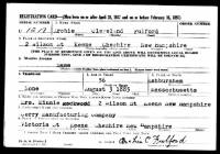 WWII Draft Registration Card - Keene, NH